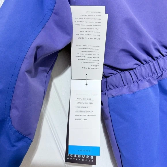 ICEBURG Girls Lilac Snowsuit ,Size kids S (4/5) , Keep warm in style - Picture 15 of 16